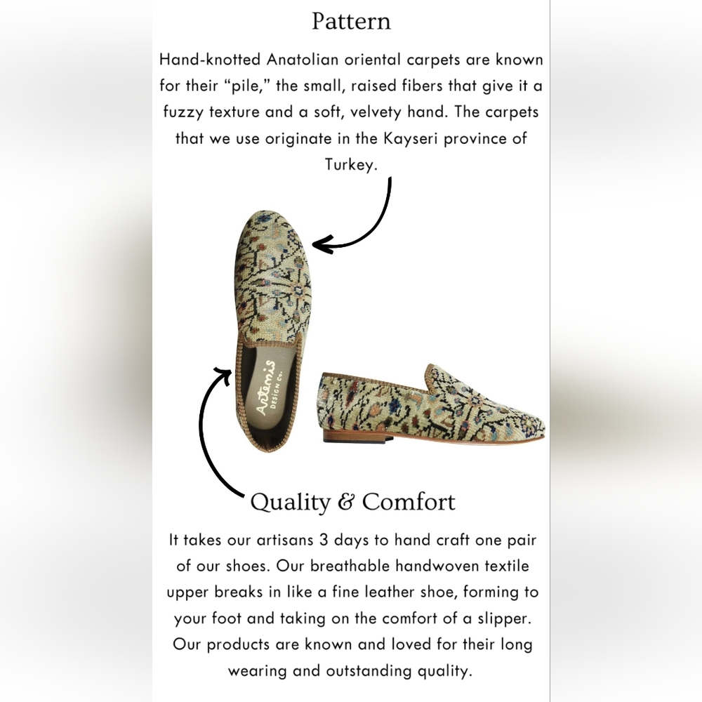 New - Artemis Design Co. - Patterned Carpet Loafers - Size 10 - Picture 13 of 16